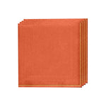 Luxe Party NYC Solid Beverage Napkins 20 PK Orange with Gold Stripe Beverage Paper Napkins