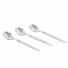 Luxe Party NYC Two Tone Mini 20 Mini Spoons Silver Glitter Plastic Mini Spoons | 20 Spoons