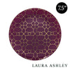 Round Accent Pattern Plastic Plates 7.25" Appetizer Plates Round Purple • Gold Pattern Plastic Plates | 10 Pack