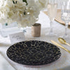 Set Round Pattern Party Box 56 Pc | Round Pattern Black • Gold Plastic Party Set