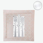 Set Square Pattern Party Box 56 Pc | Square Pattern Blush • Silver Plastic Party Set