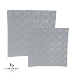 Square Accent Pattern Plastic Plates Grey • Silver Pattern Plastic Plates | 10 Plates