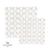 Square Accent Pattern Plastic Plates Square White • Gold Pattern Plastic Plates | 10 Plates