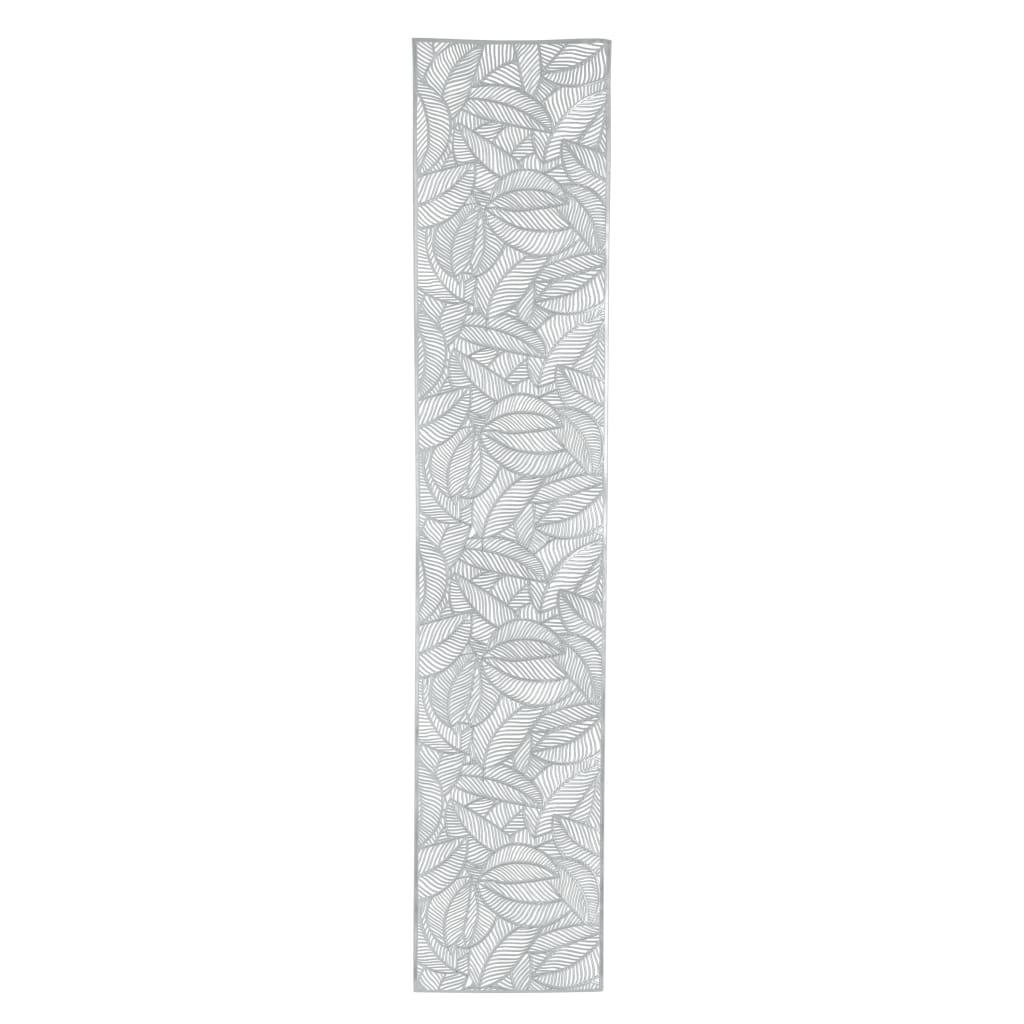 The Leaf Placemats Vinyl Leaf Laser Cut Table Runner in Silver