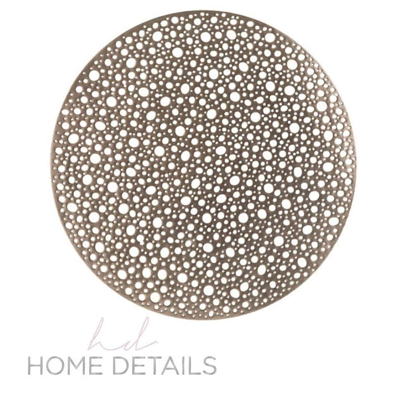 The Moon Placemats Home Details Round Moon Laser Cut Placemat in Gold